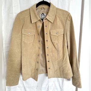 Camel Suede Vintage Jacket - M